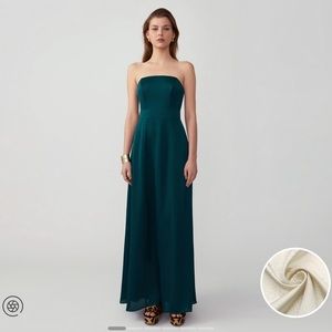 Fame and Partners A-Line Strapless Gown